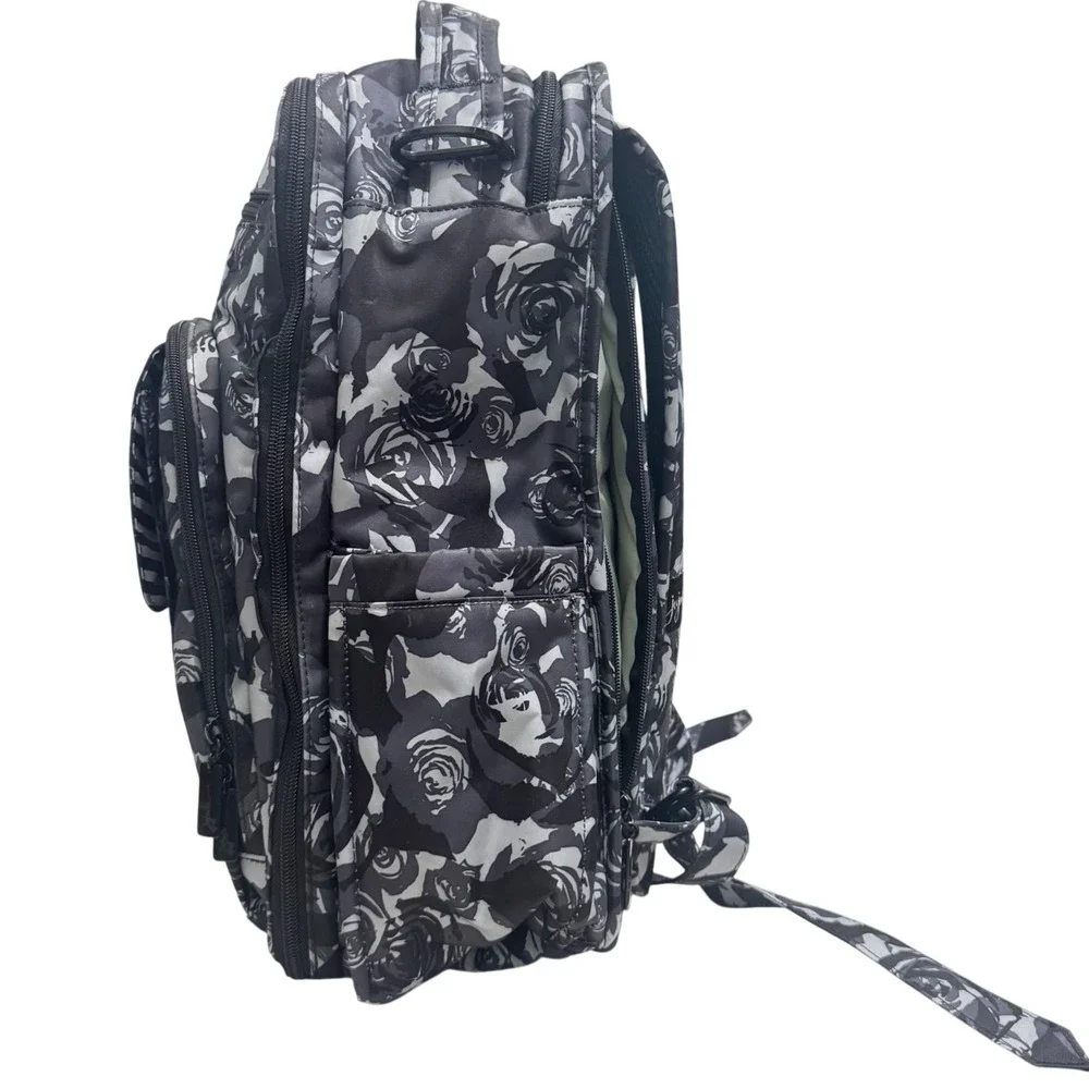 Ju-Ju-Be Be Right Back Diaper Bag Backpack Midnight Posy Floral Grey Good‎